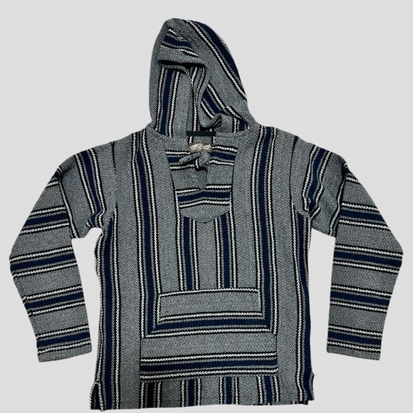 Mexican Poncho Baja Hoodie Surfer, Skater, carpet sweater pullover - Size Medium - Picture 1 of 8